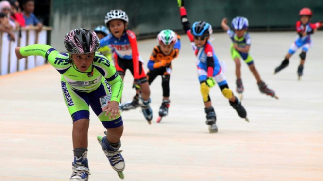 Atlet cilik sepatu roda dalam seleksi menuju PON 2016 Jawa Barat