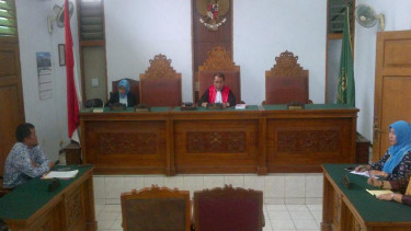 Suasana sidang praperadilan di Pengadilan Negeri Jakarta Selatan