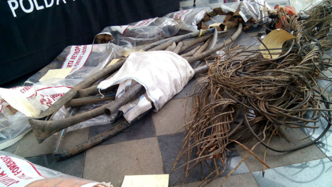Polisi ungkap pencurian isi kabel di got Istana