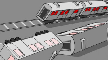 Ilustrasi Kecelakaan Kereta Api.