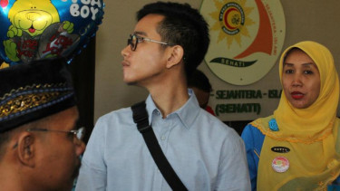 Gibran Rakabuming saat berada di RS PKU Muhammadiyah, Solo. 