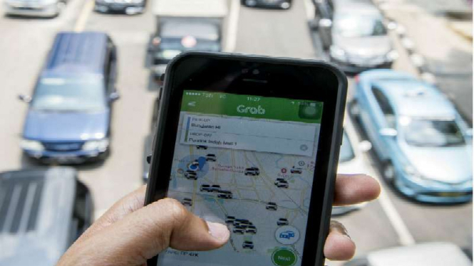 Aplikasi layanan transportasi online.