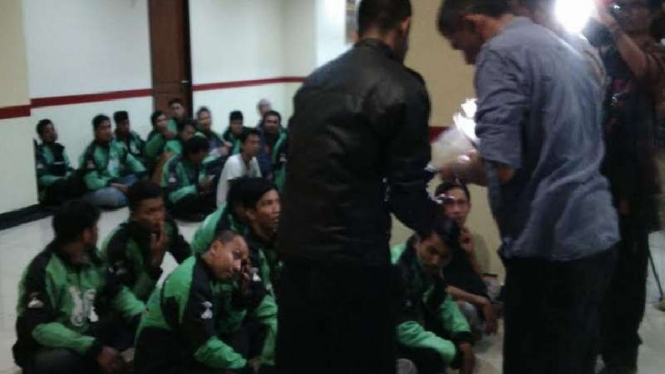  Puluhan pengemudi Gojek diamankan di Polda Metro Jaya