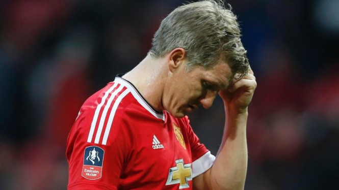 Gelandang Manchester United, Bastian Schweinsteiger.