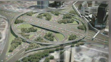Gambar rencana proyek Semanggi Interchange