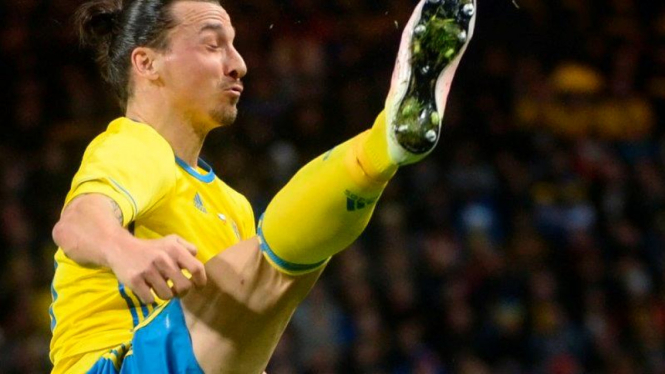 Penyerang Timnas Swedia, Zlatan Ibrahimovic