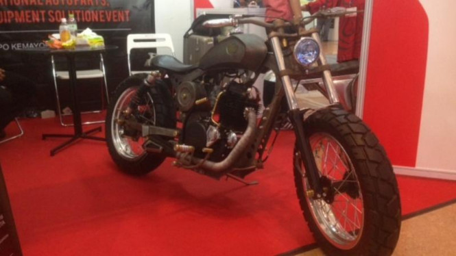 Salah satu motor karya Kikoyo yang dipajang di INAPA 2016.