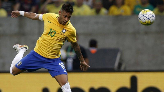 Penyerang Timnas Brasil, Neymar.