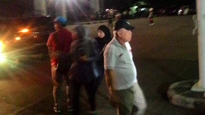 Menteri Pekerjaan Umum dan Perumahan Rakyat, Basuki Hadimuljono, menonton final Piala Bhayangkara, Minggu (3/4/2016).
