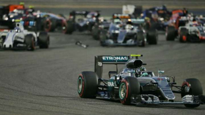 Pembalap Mercedes Nico Rosberg
