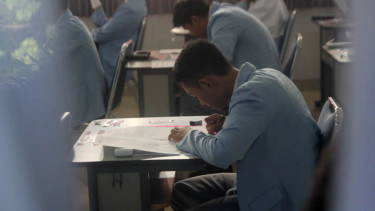 Para peserta Ujian Nasional 2016.
