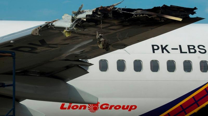 Pesawat Batik Air tabrak pesawat TransNusa