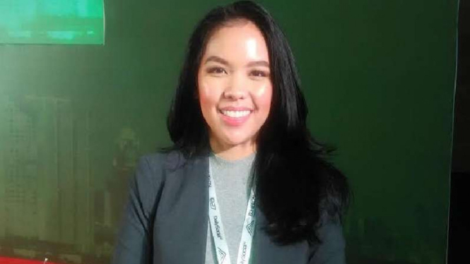  Executive Director Skystar Ventures, Geraldine Oetama bicara soal startup di Balai Sarbini, Jakarta, Rabu (6/04/2016).