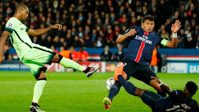 Duel PSG vs Manchester City di leg pertama perempatfinal.