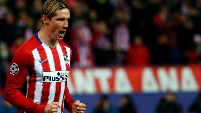Penyerang Atletico Madrid, Fernando Torres.