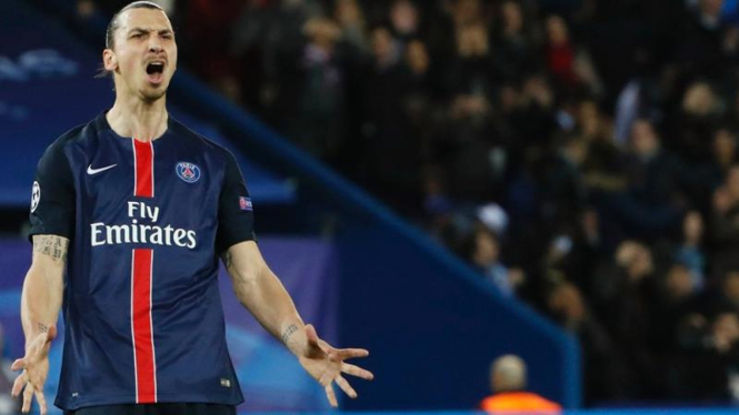 Zlatan Ibrahimovic saat bermain untuk PSG.