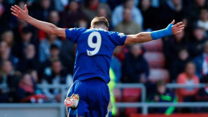 Pemain Leicester City, Jamie Vardy.