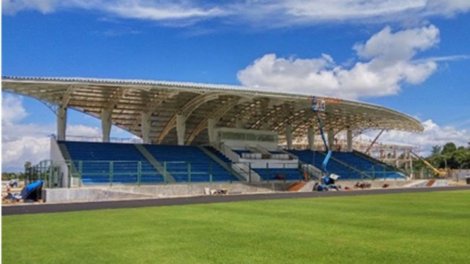 Salah satu tribun di Mimika Sports Complex