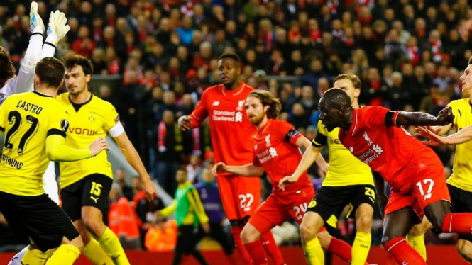 Laga Liverpool vs Borussia Dortmund.