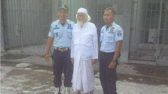 Abu Bakar Baasyir di Lapas Pasir Putih, Nusa Kambangan, Jawa Tengah.