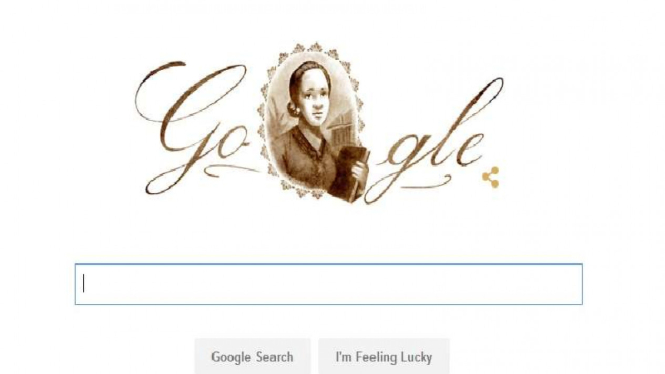Doodle Kartini di halaman Google