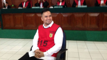 Saipul Jamil di ruang sidang