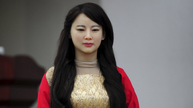 Robot humanoid Jiajia produksi Universitas Sains dan Teknologi China.