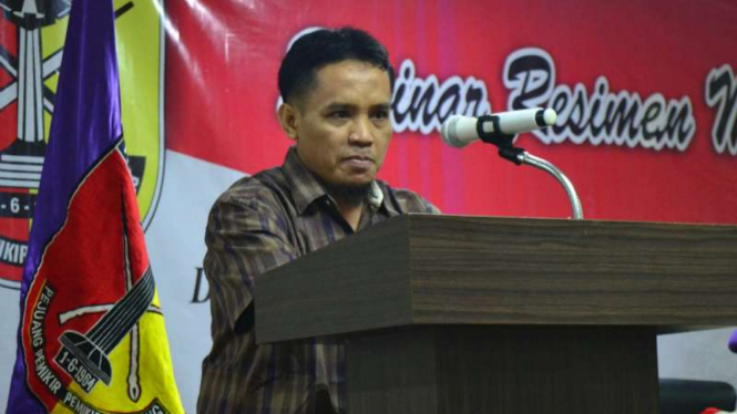  Ali Imron, terpidana seumur hidup kasus Bom Bali tahun 2002, saat di Malang Jawa Timur, Senin (25/4/2016)