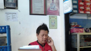 Eddy Siswoyo di ruang kerjanya.