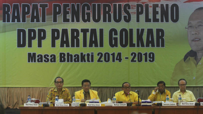 Jajaran Elite Pengurus Partai Golkar menjelang Munaslub Partai Golkar 23-26 Mei 2016.
