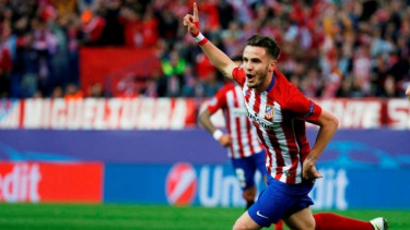 Pemain Atletico Madrid, Saul Niguez.