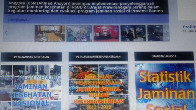Laman Web resmi Dewan Jaminan Sosial Nasional