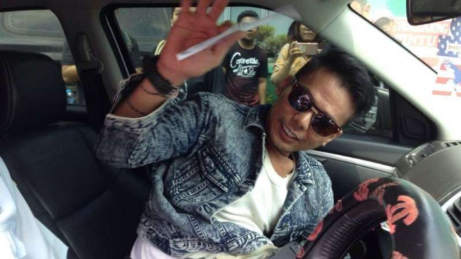 Robby Abbas saat bebas dari penjara