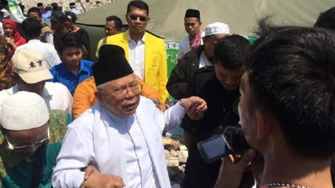 Ketua MUI, Ma'ruf Amin di Luar Batang, Selasa, 10 Mei 2016.