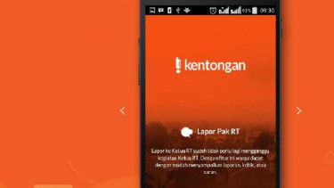 Tangkapan layar aplikasi Kentongan