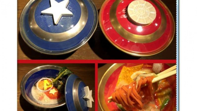 Ramen Iron Man dan Captain America