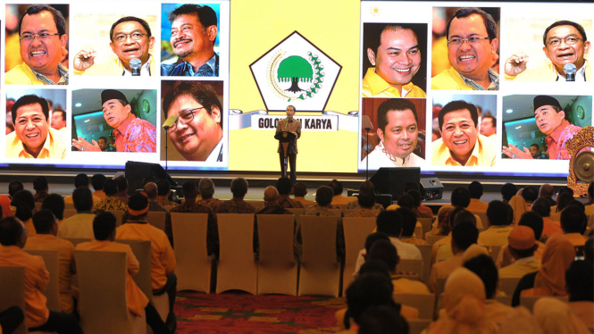 Presiden Joko Widodo saat membuka Munaslub Partai Golkar di Bali, 14 Mei 2016.
