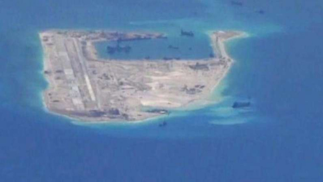 Kawasan Laut China Selatan yang disengketakan.