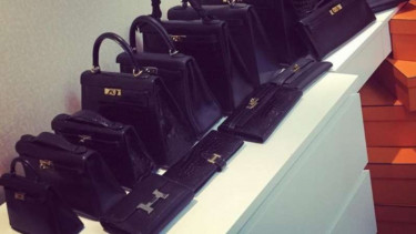 Deretan tas mewah Hermes  milik Xiaooyii