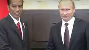 Presiden RI Jokowi bertemu dengan Presiden Rusia Vladimir Putin di Rusia, 19 Mei 2016.
