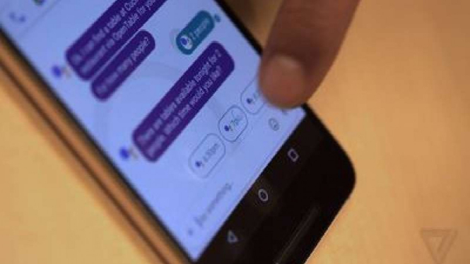 Tampilan messeging Allo di mobile besutan Google.