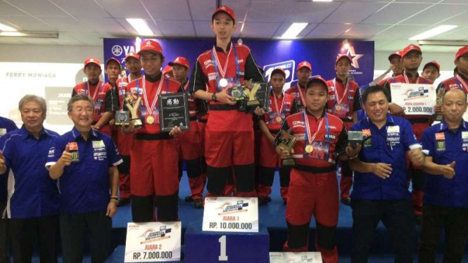 Para jawara Yamaha Indonesia Technician Grand Prix 2016.