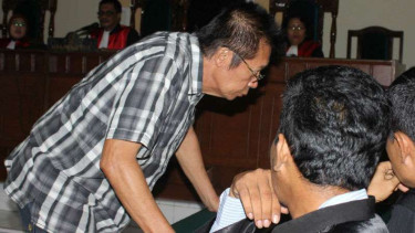 Sony Sandra (60), terdakwa kasus pencabulan terhadap 58 anak di Kediri.