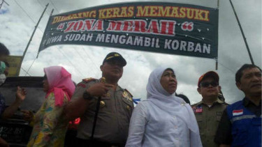 Mensos Khofifah Indar Parawansa pantau pos zona merah di Gunung Sinabung