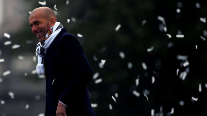 Pelatih Real Madrid, Zinedine Zidane.