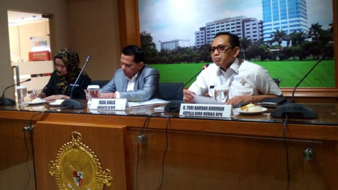 Konferensi pers BPK RI tentang Kelistrikan.