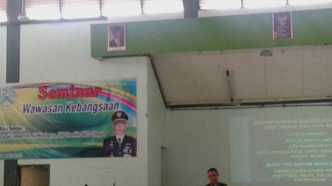 Seminar Wawasan Kebangsaan dengan nara sumber Aji Mimbarno.