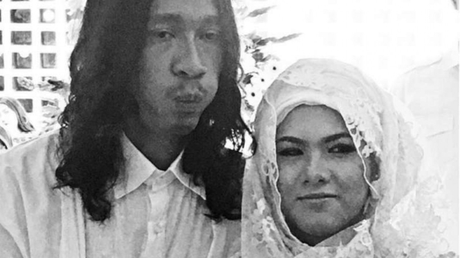 Aming dan Evelyn Nada Anjani saat menikah.