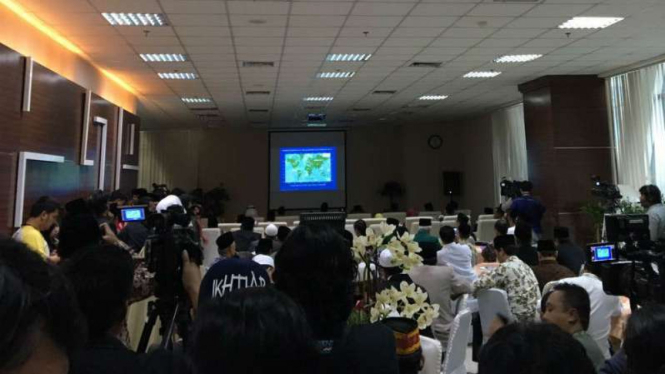 Suasana sidang Isbat penentuan awal Ramadan di Kementerian Agama/Ilustrasi.