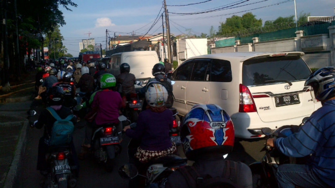 Ilustrasi macet di Jakarta.